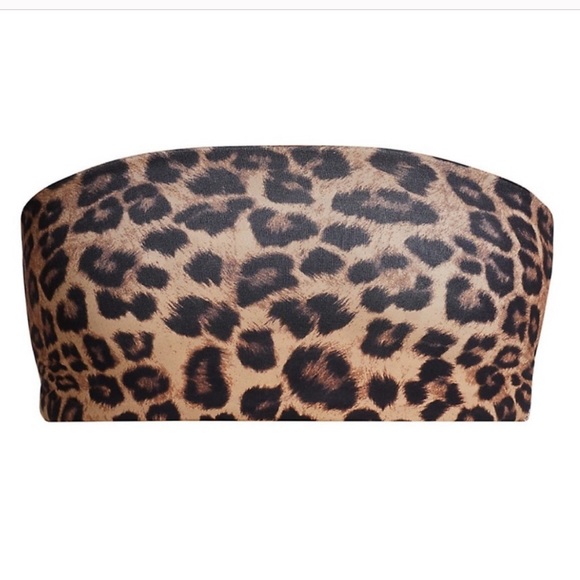 NWT GOOD AMERICAN leopard cheetah reversible print bikini size XS/S - Picture 3 of 14